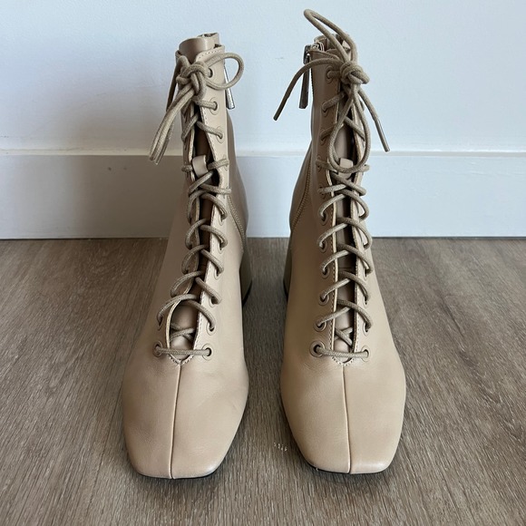 Zara Beige Ankle Boots - Picture 1 of 10